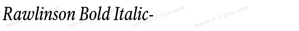 Rawlinson Bold Italic字体转换